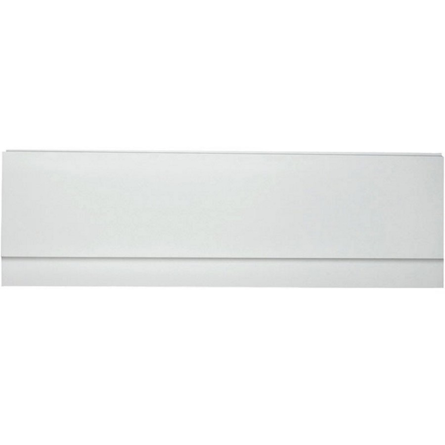 1800 x 800 Rutland Single Ended Square Bath with Front Panel & Hinged 6mm Chrome Bath Screen with Fixed Panel & Towel Rail