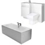 Agora Left Hand and Burford Shower Bath Furniture Suite