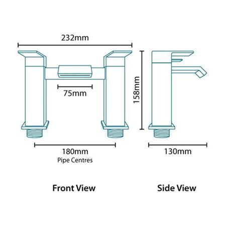 1700 x 750 Chiltern Double Ended Square Bath with Front Panel and Aqua Bath Filler