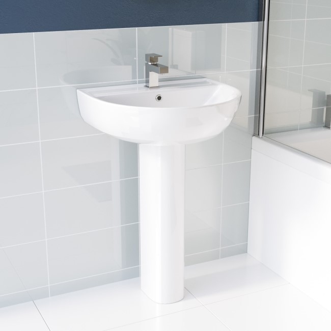 1500mm Left Hand Shower Bath Suite with Toilet Basin & Panels - Lomax