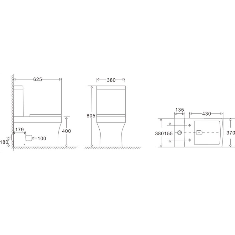 1500mm Left Hand Black Shower Bath Suite with Toilet Basin & Panels - Lomax