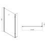 Lomax L Shape 1450mm 6mm Chrome Bath Screen