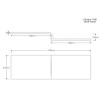 1700mm L Shaped Acrylic Bath Front Panel - Lomax