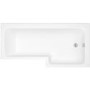 Lomax Right Hand L Shape Bath with Front Panel and Screen - 1700 x 850mm
