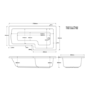 1700mm Right Hand L Shaped Shower Bath Suite with Toilet and Sink Unit & Chrome Fittings - Lomax
