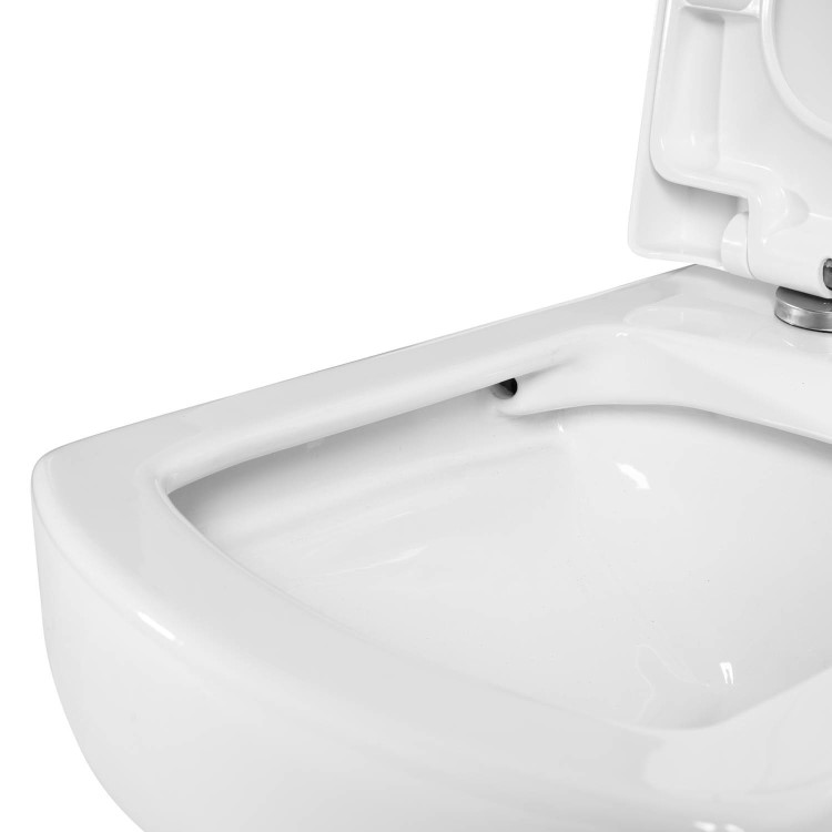 Close Coupled Toilet and White Gloss Basin Vanity Unit Cloakroom Suite - Ashford