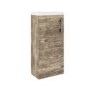 400mm Wood Effect Cloakroom Vanity Unit with Basin - Ashford