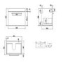 600mm Wood Effect Wall Hung Vanity Unit with Basin - Ashford