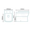 1000mm Wood Effect Toilet and Sink Unit with Square Toilet- Ashford