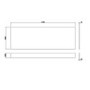 1700mm Wooden White Gloss Bath Front Panel - Ashford