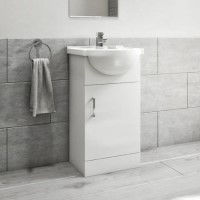 Grade A1 - 465mm White Cloakroom Vanity Unit with Basin - Classic 