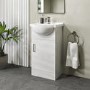 465mm White Cloakroom Vanity Unit with Basin - Classic