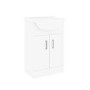 Close Coupled Toilet and 550mm Basin Vanity Unit Bathroom Suite - Classic