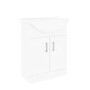 650mm White Freestanding Vanity Unit with Basin - Classic