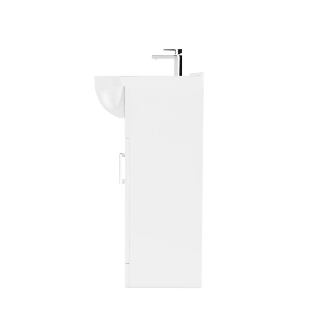 Grade A2 - 850mm White Freestanding Vanity Unit with Basin - Classic