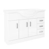 1200mm White Freestanding Vanity Unit with Basin - Classic