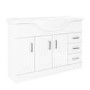 1200mm White Freestanding Vanity Unit with Basin - Classic