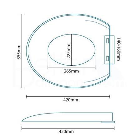 Grade A1 - 500mm White Back to Wall Toilet Unit with Round Toilet - Classic