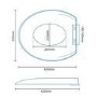 Grade A1 - 500mm White Back to Wall Toilet Unit with Round Toilet - Classic