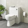 500mm White Back to Wall Toilet Unit with Round Toilet - Classic