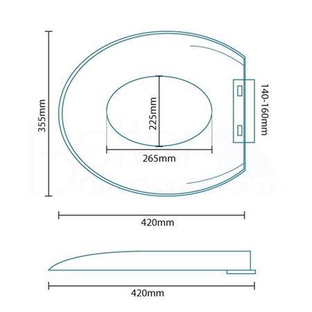 500mm White Back to Wall Toilet Unit with Round Toilet - Classic