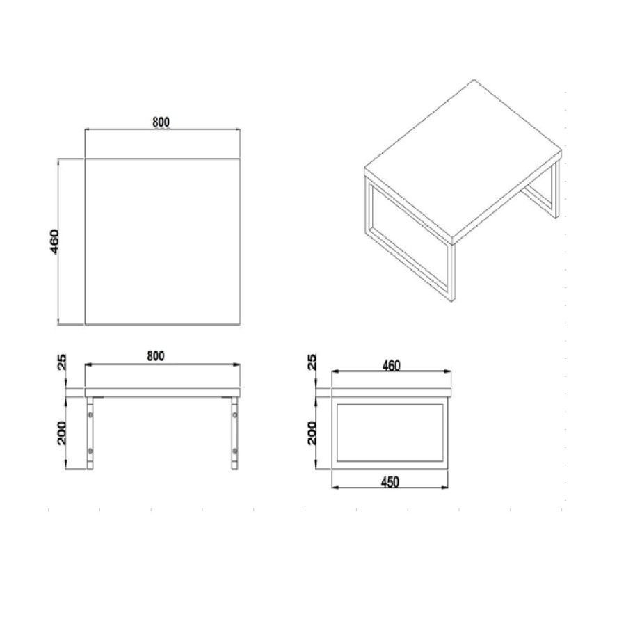 800mm Concrete Effect Countertop Basin Shelf with Round Basin - Lund