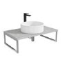 800mm Concrete Effect Countertop Basin Shelf with Basin - Lund