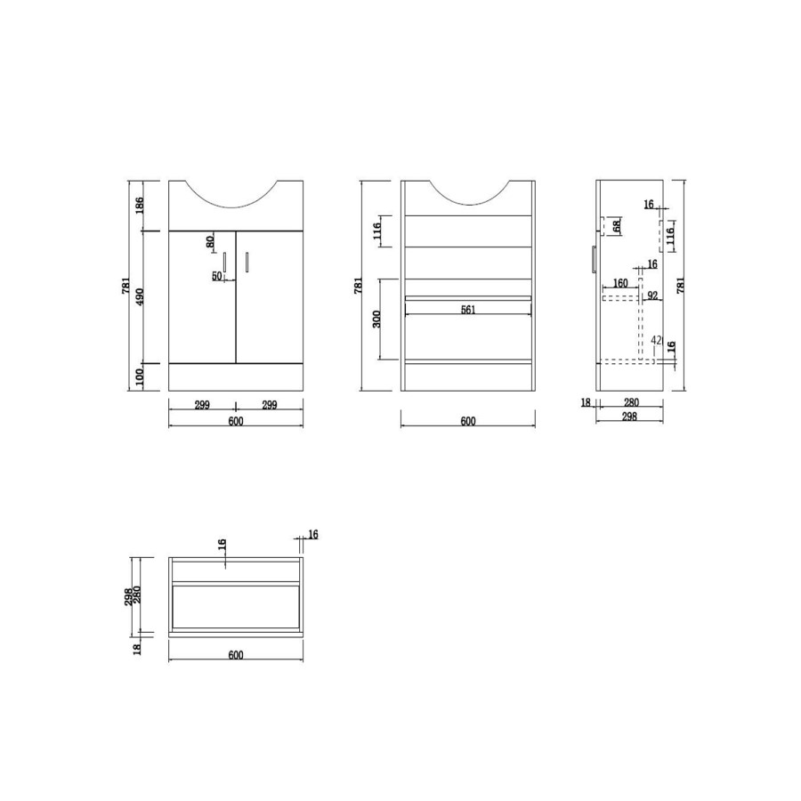 1150mm White Toilet and Sink Unit with Round Toilet - Classic