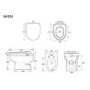 1100mm White Toilet and Sink Unit with Round Toilet - Classic