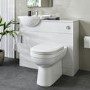 950mm White Toilet and Sink Unit with Round Toilet - Classic