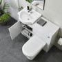 950mm White Toilet and Sink Unit with Round Toilet - Classic