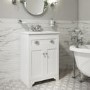 Grade A1 - 600mm White Freestanding Vanity Unit with Basin - Baxenden