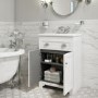 Grade A1 - 600mm White Freestanding Vanity Unit with Basin - Baxenden