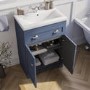 600mm Blue Freestanding Vanity Unit with Basin - Baxenden