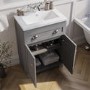 600mm Grey Freestanding Vanity Unit with Basin - Baxenden