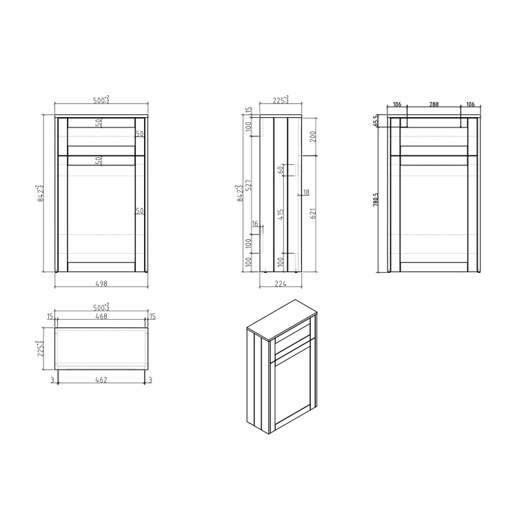 1400mm White Toilet and Sink Unit with Traditional Toilet- Baxenden