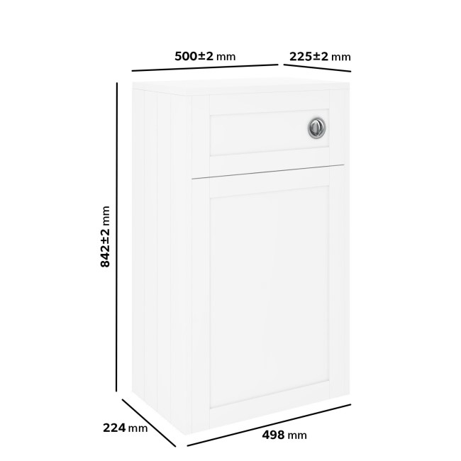 1400mm White Toilet and Sink Unit with Traditional Toilet- Baxenden