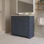 ONLY OPENED - 900mm Blue Freestanding Vanity Unit with Basin - Baxenden