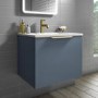 600mm Blue Wall Hung Vanity Unit with Matt Basin - Sion
