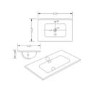 600mm Blue Wall Hung Vanity Unit with Matt Basin - Sion