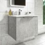 600mm Concrete Effect Wall Hung Vanity Unit with Matt Basin - Sion