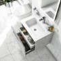 600mm Concrete Effect Wall Hung Vanity Unit with Matt Basin - Sion