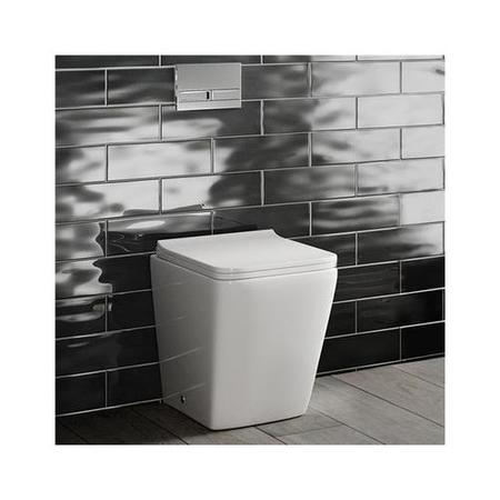 500mm Grey Back to Wall Unit with Square Toilet - Sion