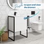 700mm White Freestanding Vanity Unit with Basin - Nero