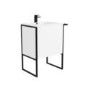 700mm White Freestanding Vanity Unit with Basin - Nero