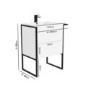 700mm White Freestanding Vanity Unit with Basin - Nero