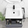 700mm Grey Freestanding Vanity Unit with Basin - Nero
