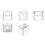 700mm Grey Freestanding Vanity Unit with Basin - Nero