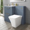 1100mm Blue Toilet and Sink Unit with Square Toilet- Sion