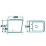 500mm Grey Back to Wall Unit with Square Toilet - Sion
